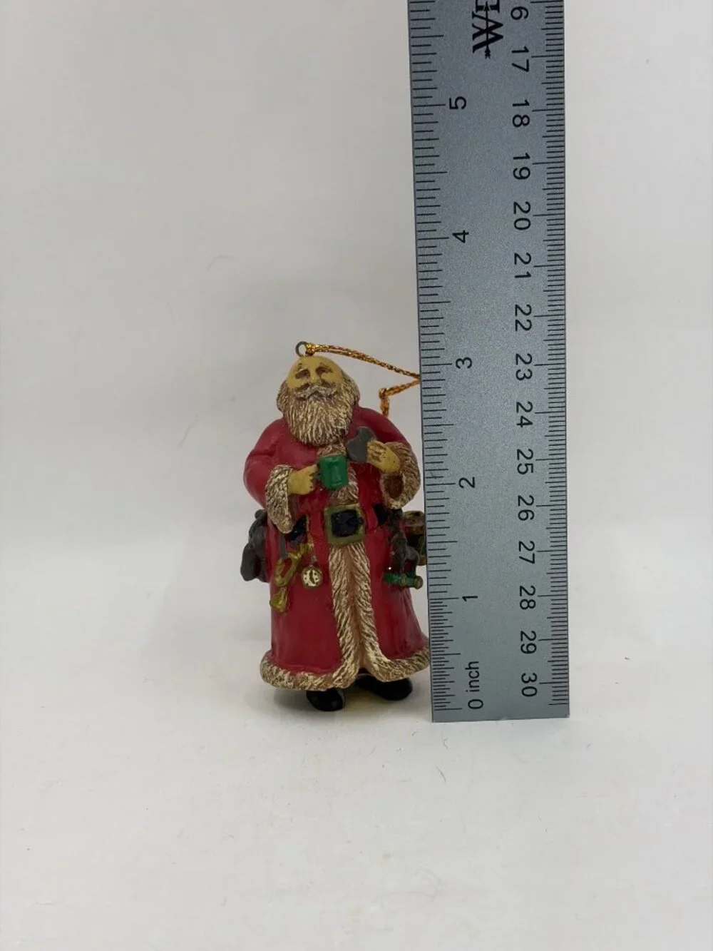 Vintage American Greetings Forget Me Not Father Christmas Ornament 1991
